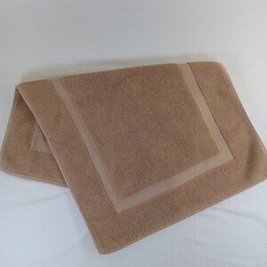 Restoration Hardware Tan Cotton Bath Mat Rug 19.5" x 30" Plush Bathroom Camel
